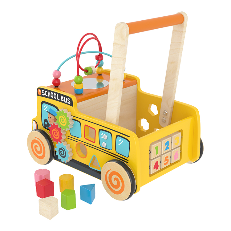 wooden learning walker
